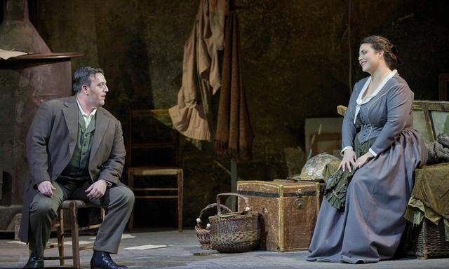 Herrliche Höhen: Roberta Mantegna, hier mit Freddie De Tommaso als Rodolfo, sang erstmals an der Staatsoper.
