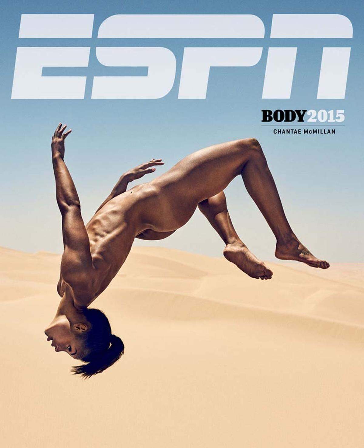 Als bestes Sportcover konnte mit 52 Prozent der Stimmen ESPN überzeugen. Das Magazin lichtete für die Juli-Ausgabe Sportler nackt ab. Fotografiert hat Carlos Serrao.