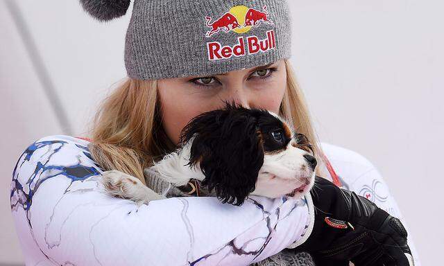 Lindsey Vonn mit Hund Lucy