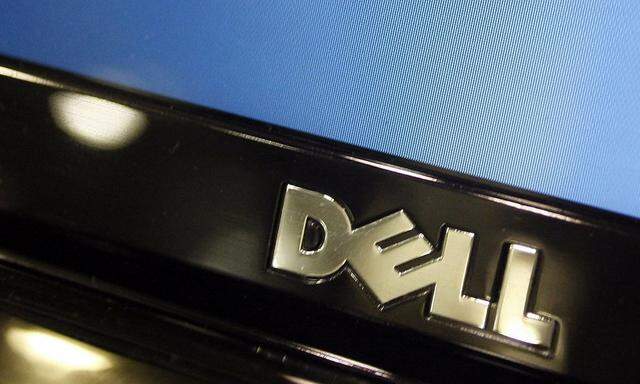 File picture of a Dell computer logo on a laptop at Best Buy in Phoenix, Arizona
