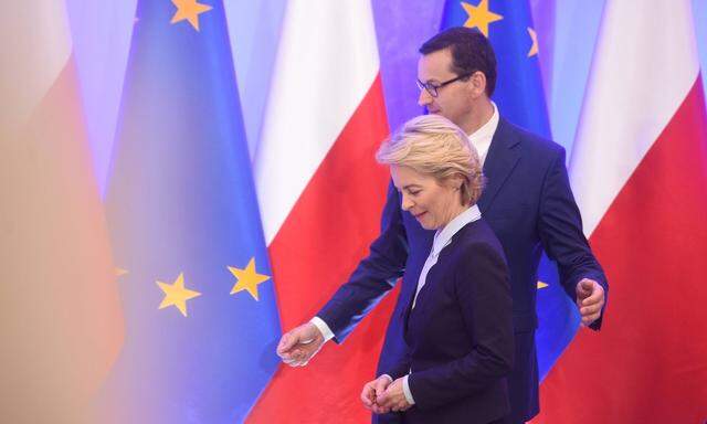 Polens Ministerpräsident Morawiecki mit Kommissionschefin von der Leyen 