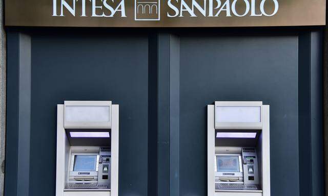 Eine Filiale der italienischen Großbank Intesa Sanpaolo.