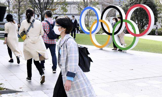 Sport Bilder des Tages TOKYO Olympische Spiele 2020 Olympische Ringe Olympia Stadion in Tokyo Olympiapark am 22.Maerz 20
