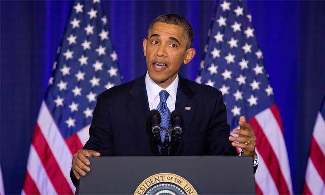 US-Präsident Obama bei seiner sicherheitspolitischen Grundsatzrede an der National Defense University in Washington.