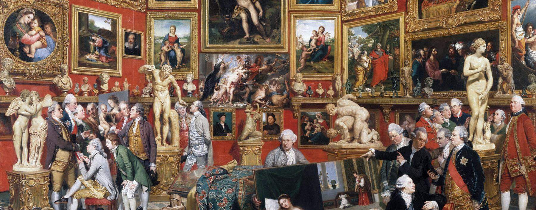 Der Maler Johann Zoffany war ab 1772 in Florenz und malte dort die Tribuna degli Uffizi. Viele dieser Kunstwerke befinden sich noch heute dort.