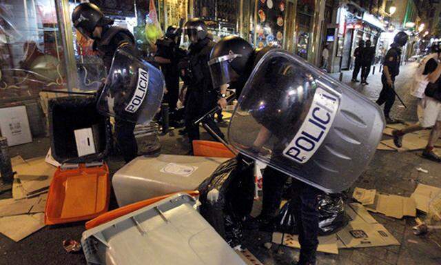 Proteste Spanien Polizei setzt