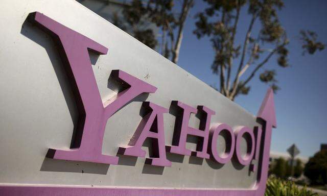 File of the Yahoo logo is shown at the company's headquarters in Sunnyvale