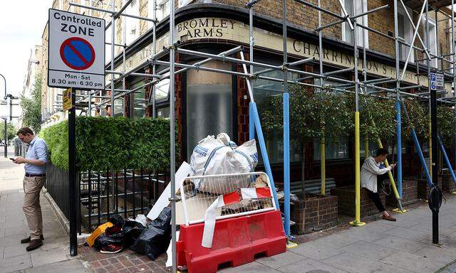 Ein geschlossenes Pub in London.