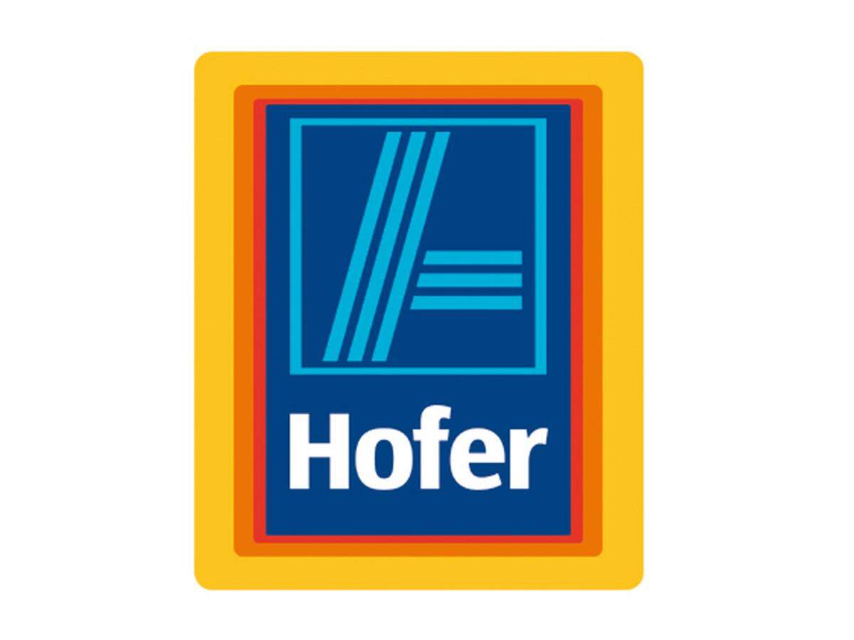 Platz 10 gehört dem Diskonter Hofer (im Vorjahr Platz 6). Hier wurde noch das alte Logo...