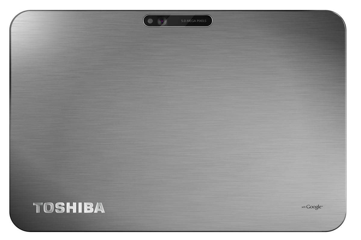 Das Toshiba "Excite" steckt in einem mit 7,7 Millimetern superdünnen Alu-Gehäuse. Der Formfaktor erinnert ein wenig an das iPhone 4.
