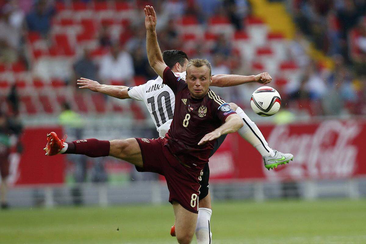 Österreich reiste als Tabellenführer zum EM-Qualifikationsspiel nach Moskau an.