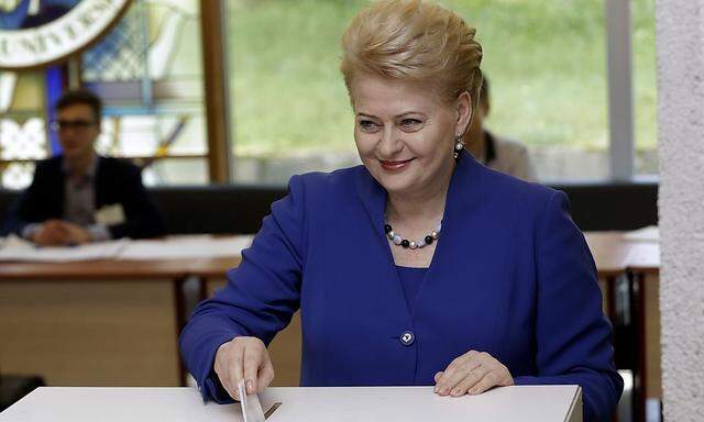 Sie bleibt Präsidentin in Litauen: Dalia Grybauskaite.