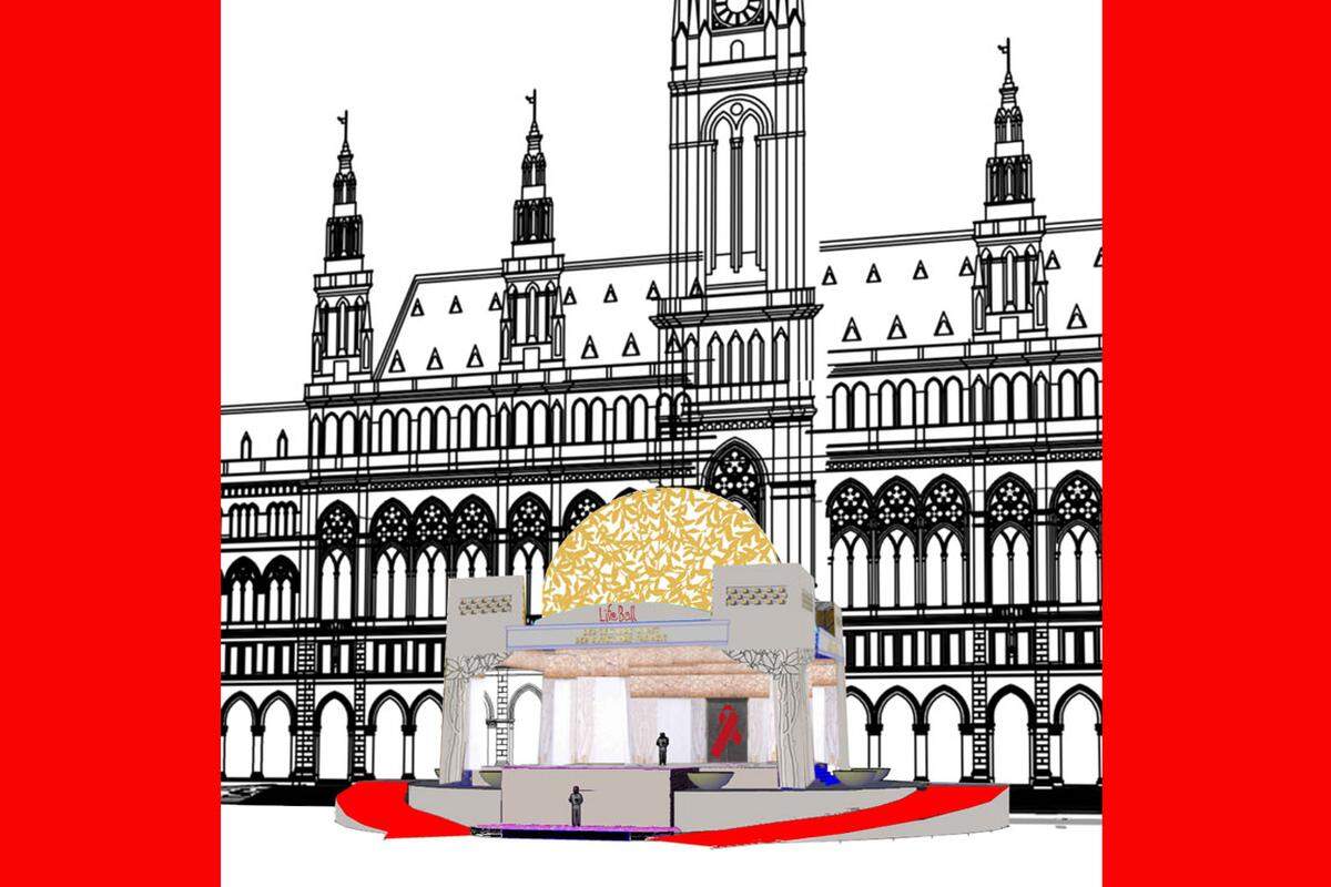 Der Life Ball wird heuer in Gold und mit einem neuen Bühnenkonzept glänzen. Die Life Ball-Bühne wird mit einem Gesamtdurchmesser von 29 Metern eine vergrößerte Nachbildung der Wiener Secession darstellen.