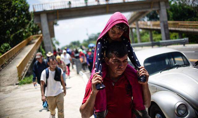 Migranten auf dem Weg durch Mexiko