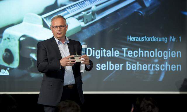 Alexander Falchetto (APA-IT) spricht bei der Eventserie ´Digital Business Trends´ über die Herausforderungen für Führungskräfte durch die Digitalisierung