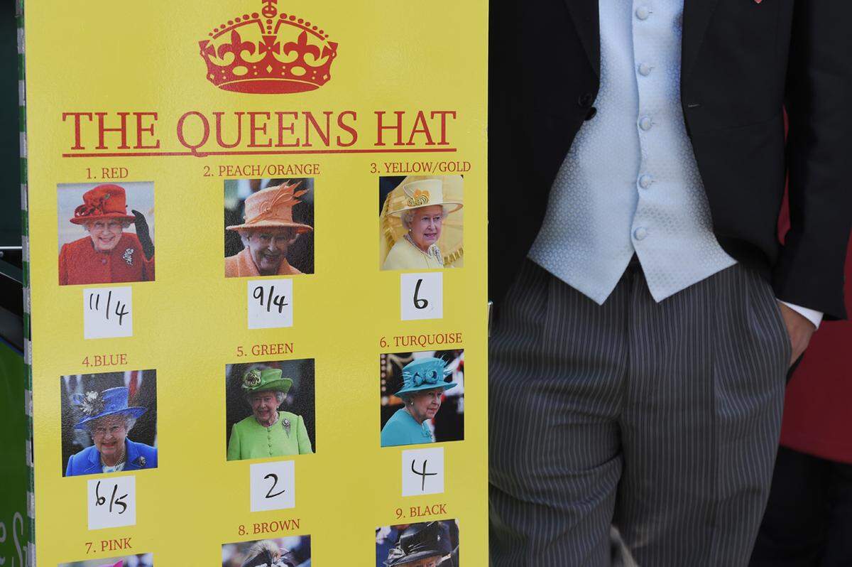 Welchen Hut trägt die Queen? Auch darum wird gewettet.