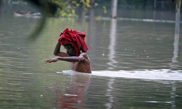 Der halbe indische Bundesstaat Bihar stand 2008 unter Wasser, als der Kosi-River bei Sitpur seine Ufer durchbrach. 