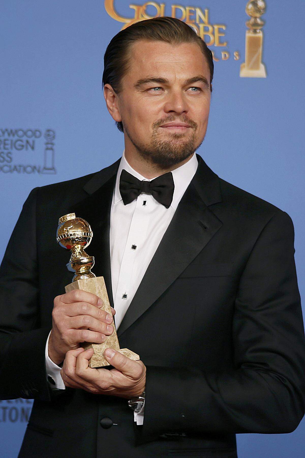 Auch Leonardo DiCaprio konnte sich über einen Preis in Form einer Goldenen Weltkugel freuen. Er gewann mit seiner Darstellung als überheblicher Börsenmakler in Martin Scorseses Finanzwelt-Satire "The Wolf of Wall Street" den Preis als Bester Komödien-Darsteller.