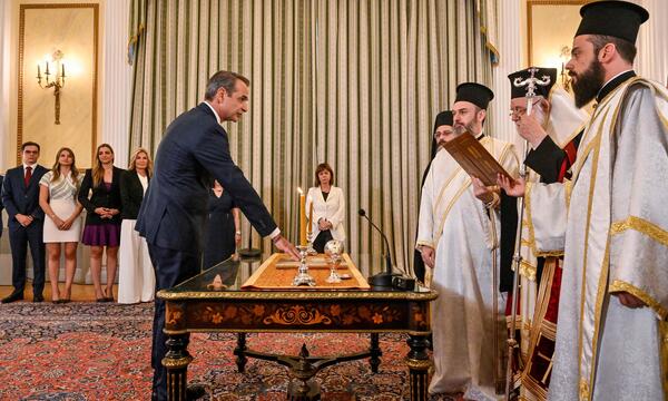 Kyriakos Mitsotakis wurde am Montag vereidigt. 