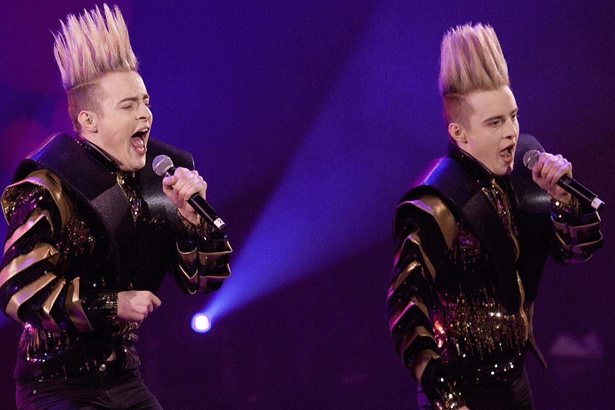 Das erste Semifinale beschließt Irland mit "Waterline". Wie im Vorjahr schickt die grüne Insel wieder die schrillen Zwillinge Jedward zum Song Contest. 2011 reichte es für den achten Rang. Auch in diesem Jahr dürfte es wieder für eine Platzierung um die Top 10 reichen. (Quote: 1 zu 21)