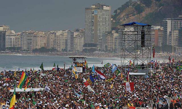 So sah es beim Weltjugendtag in Rio de Janeiro im Jahr 2013 aus.