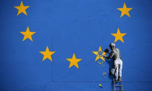 So stellt sich der britische Künstler Banksy die Abwicklung der EU-Mitgliedschaft seines Landes vor. Nun präsentierte die EU-Kommission ihre Vorstellungen.
