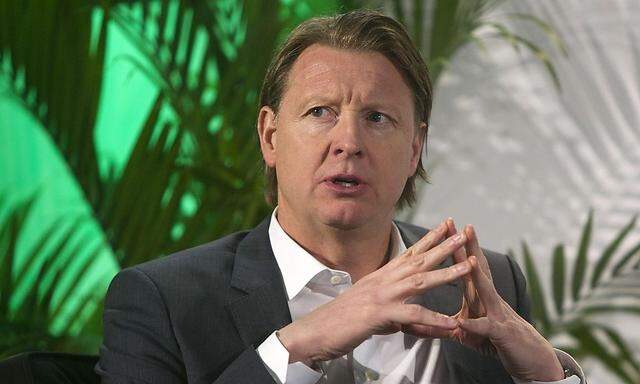 Hans Vestberg, president/CEO of Ericsson Group, speaks during a panel discussion at the 2014 International Consumer Electronics Show (CES) in Las Vegas