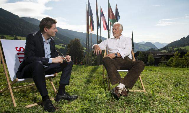 Justizminister Josef Moser (r.) im Sommergespräch mit „Presse“-Redakteur Philipp Aichinger in Alpbach.