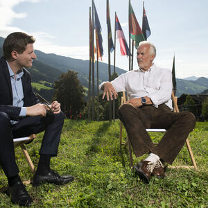 Justizminister Josef Moser (r.) im Sommergespräch mit „Presse“-Redakteur Philipp Aichinger in Alpbach.