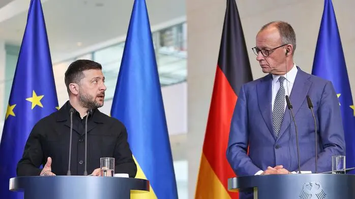 Selenskij lehnte den Vorschlag von Merz mit deutlichen Worten ab. 