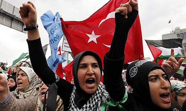 Demonstration gegen Israel in der Türkei