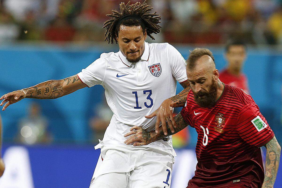 Der Kontrast zur Frisur des US-Amerikaners Jermaine Jones könnte wohl größer nicht sein.