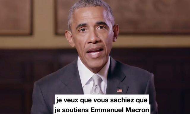 Ex-US-Präsident Obama unterstützt Macron. 