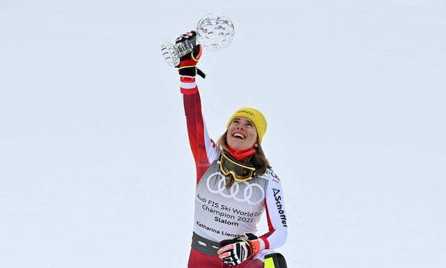 Emotionen einer Siegerin: Katharina Liensberger hat es geschafft.