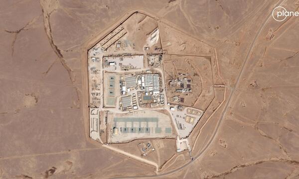 Satellitenaufnahme des US-Stützpunkts „Tower 22“ in Jordanien, den pro-iranische Milizen beschossen haben.