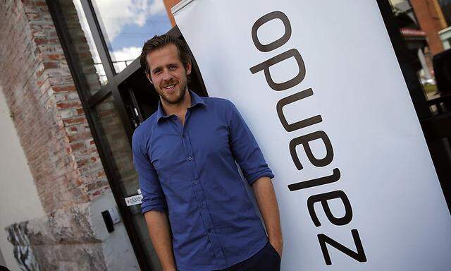 Zalando management board member and founder Gentz poses for a photo at a media presentation in Berlin