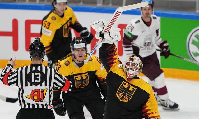 Das deutsche Eishockey-Team besiegte Lettland