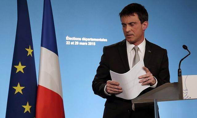 Premierminister Manuel Valls engagierte sich stark im Wahlkampf für seine sozialistische Partei, konnte jedoch keinen Erfolg einfahren.