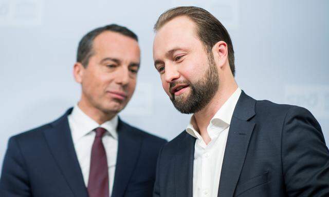 SPÖ-Vorsitzender Christian Kern und SPÖ-Bundesgeschäftsführer Max Lercher.