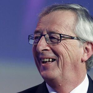 Former Luxembourg PM Juncker reacts in Dublin