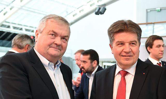 Der alte (rechts) und der neue (links) Chef der Oberösterreich-SPÖ