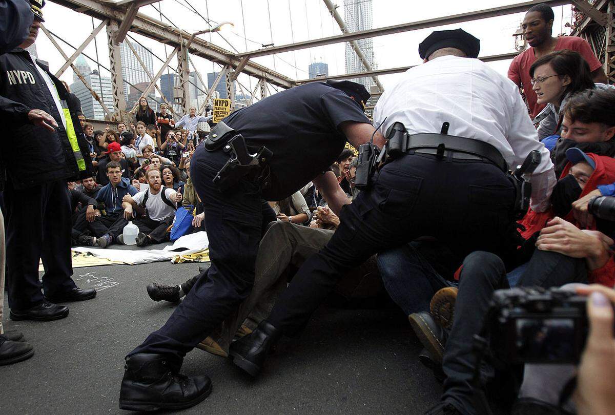 Weitere Bilder von den Protesten in New York.