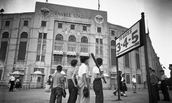Boys Staring at Yankee Stadium
