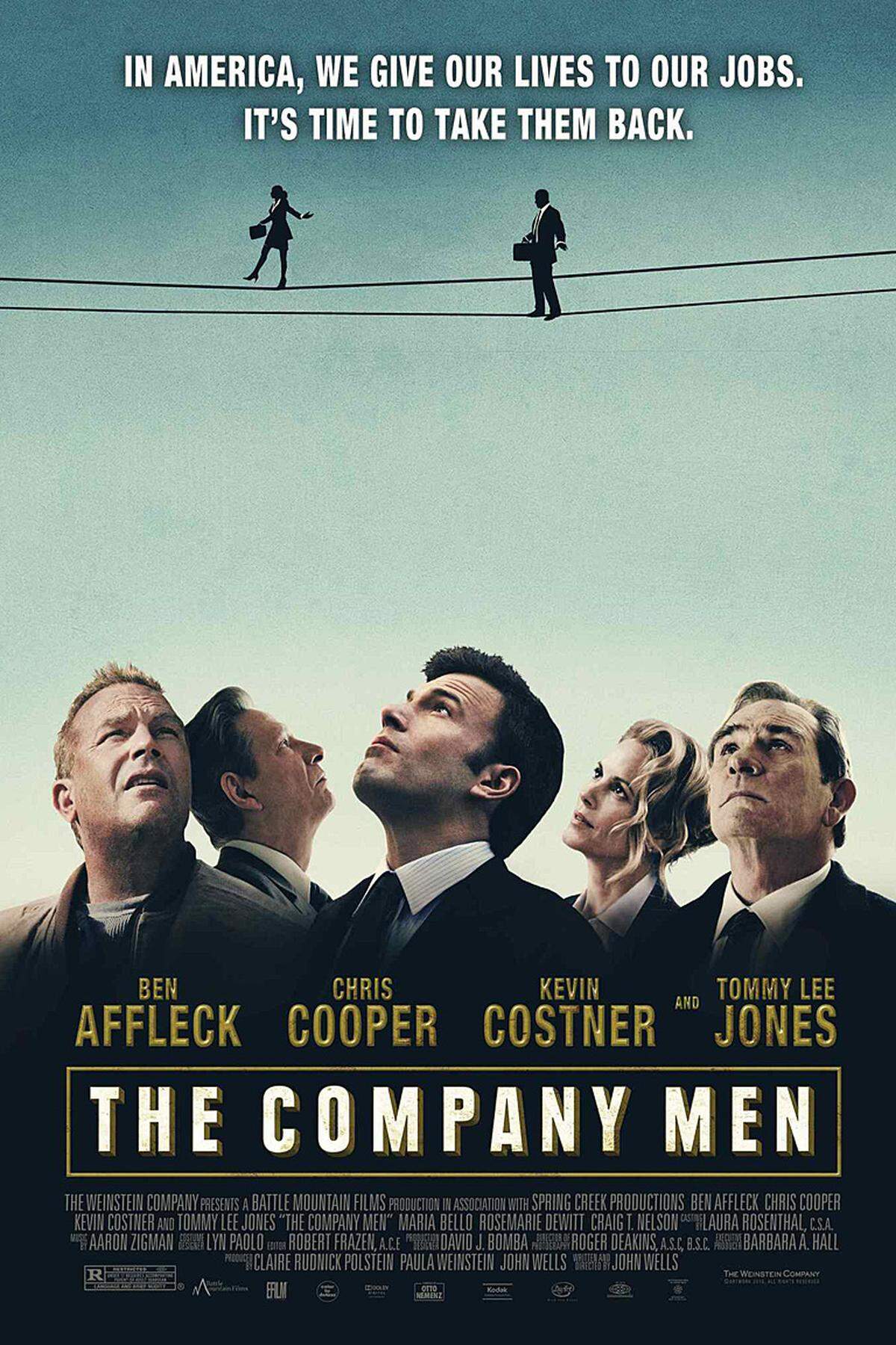 In John Wells Debüt werden drei Manager eines großen Unternehmens (Ben Affleck, Chris Cooper und Tommy Lee Jones) entlassen. Der Film zeigt, wie sie mit dem Verlust des Arbeitsplatzes umgehen.