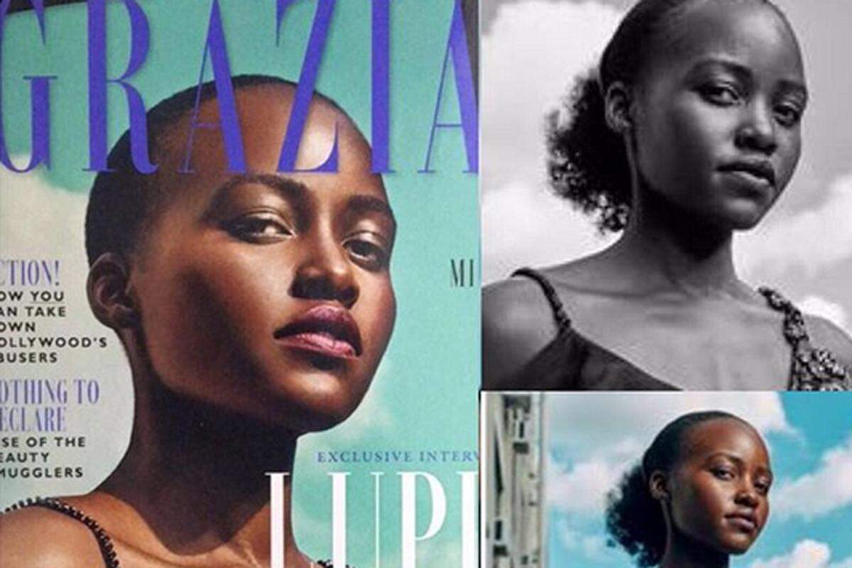 Peinliche Photoshop-Pannen gab es auch 2017 zu genüge. Eines der unrühmlichen Highlights: Oscarpreisträgerin Lupita Nyong'o wurden für das Cover der britischen "Grazia"-Ausgabe die Haare wegretuschiert. "Wie ich es schon so oft mit jeder Faser meines Körpers in der Vergangenheit klargemacht habe, akzeptiere ich mein natürliches Erbe und obwohl ich in dem Glauben aufgewachsen bin, helle Haut und glattes, seidiges Haar wären der Beautystandard, weiß ich jetzt, dass meine dunkle Haut und mein krauses, gezwirbeltes Haar auch schön sind", machte die Schauspielerin ihrem Ärger auf Instagram Luft.