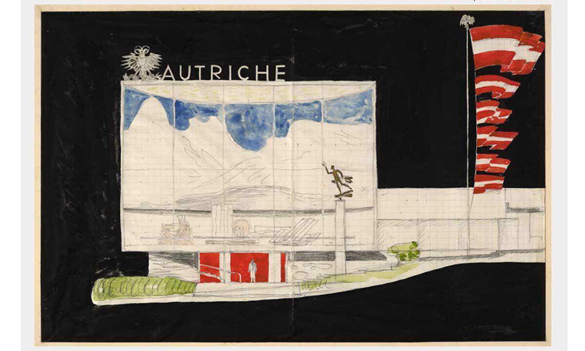 Im Bild: Oswald Haerdtl, Pavillon der Republik Österreich, Weltausstellung, Paris/Frankreich, 1936-1937, Az W Nachlass Haerdtl