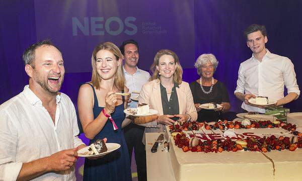 Geburtstagsfest der Neos, auf einem von der Partei veröffentlichten Bild.