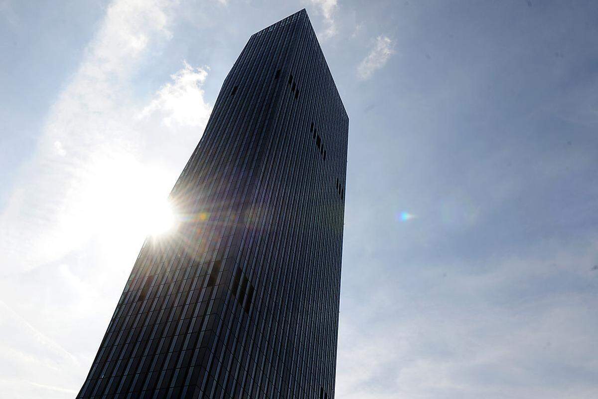 Mit 220 Metern das bestplatzierte Hochhaus im Ranking: Der DC Tower mit Standort Wiener Donauplatte.