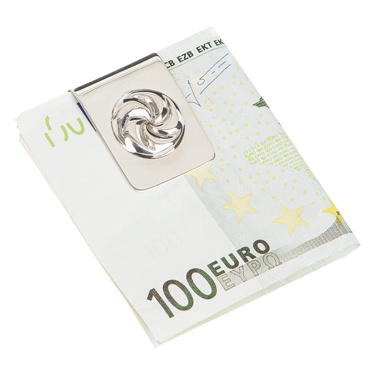 Jausengeld schön verpackt: Die Geldklammer mit Semmelprägung aus 925er-Silber ist ein "geschmackvolles" Geschenk mit Augenzwinkern. 189 Euro im Presse Onlineshop.