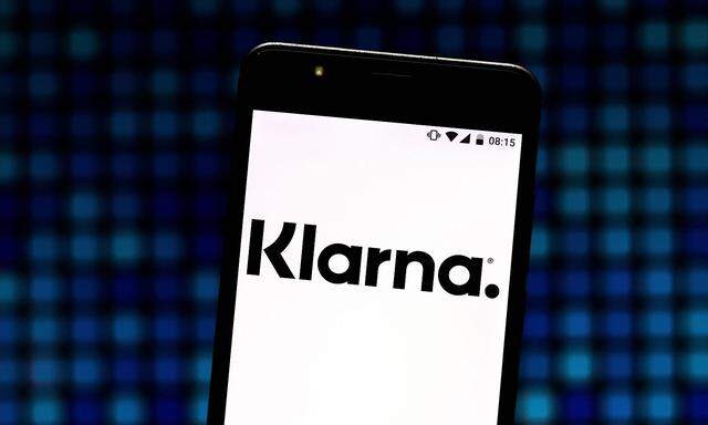 July 8 2019 Brazil In this photo illustration the Klarna Bank AB logo is seen displayed on a sma